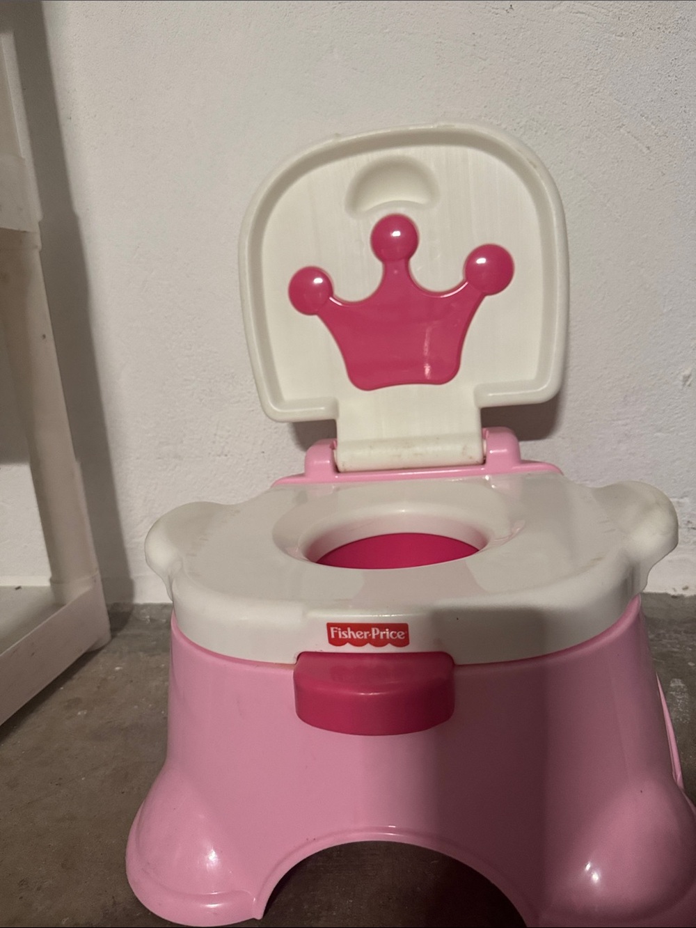 Fisher-Price Pink and White Kids Step Stool with Handle